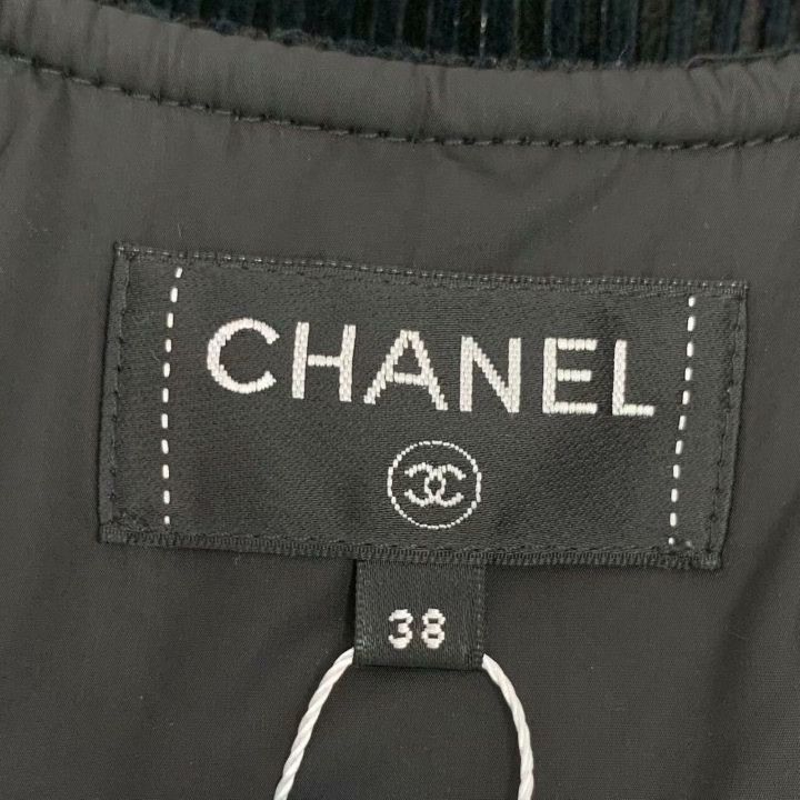 Chanel Chanel Black Logo Velvet Cotton Overalls Size 38" / US 16 / IT 52 - 6 Thumbnail