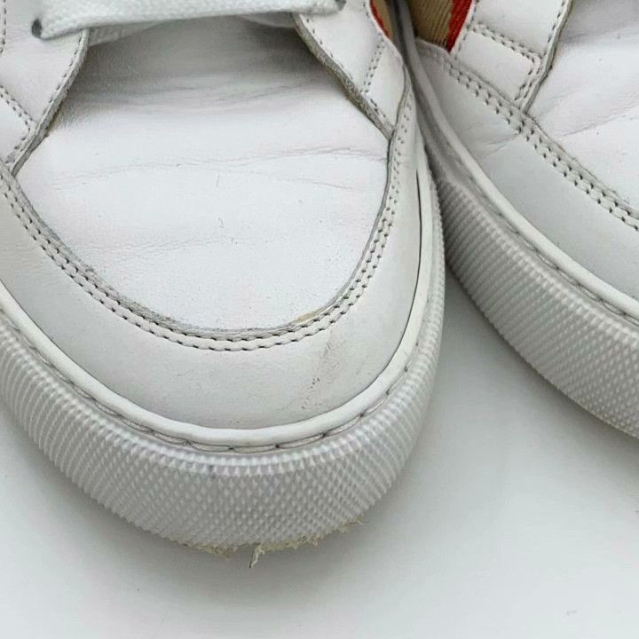 Burberry Burberry House White Check Lace-Up Sneakers Size US 5 / IT 35 - 9 Thumbnail