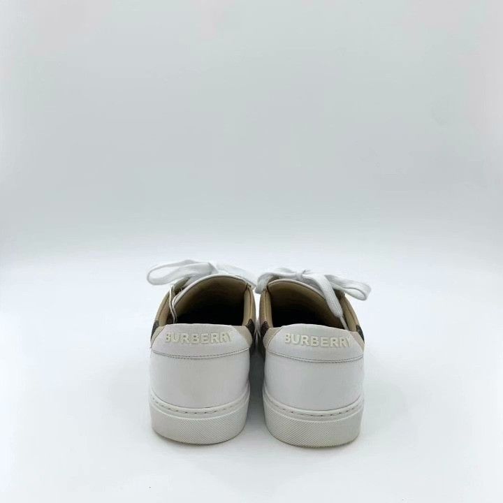 Burberry Burberry House White Check Lace-Up Sneakers Size US 5 / IT 35 - 4 Thumbnail