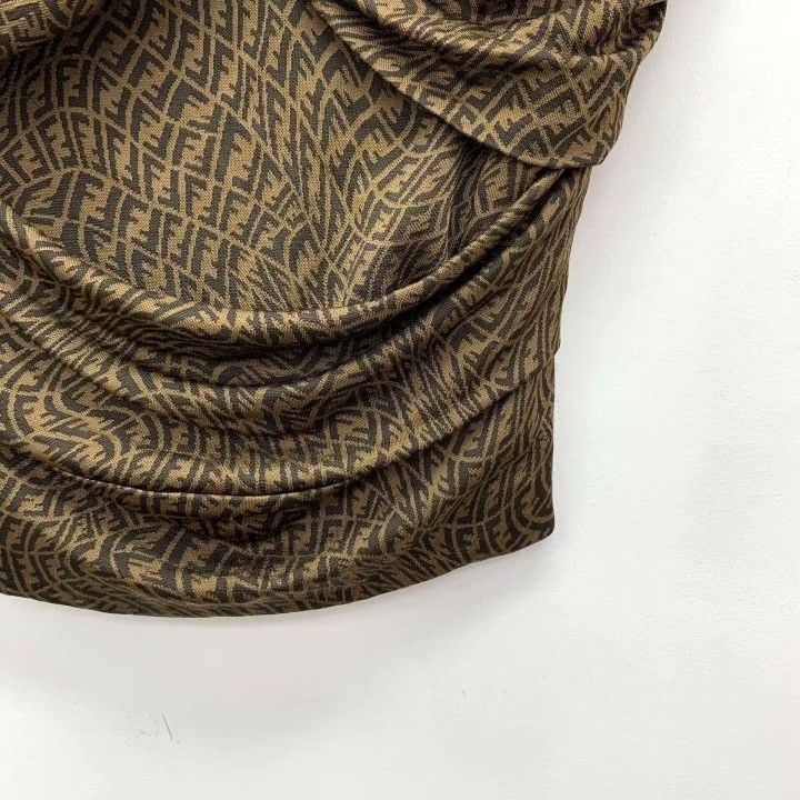 Fendi Fendi Brown FF Print Back Zip Camisole Size M / US 6-8 / IT 42-44 - 4 Thumbnail