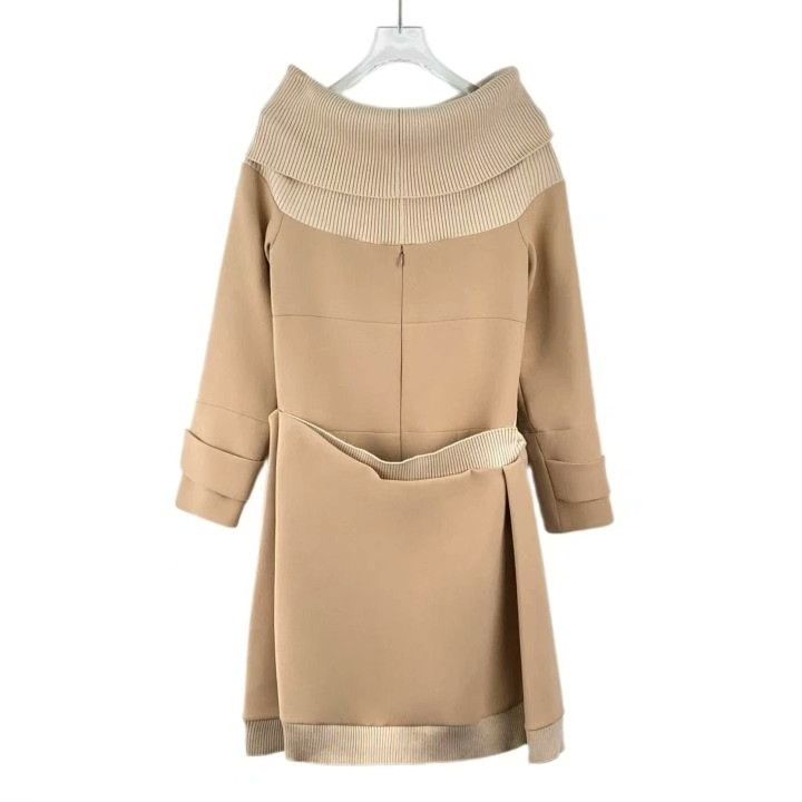 Dior Dior Light Brown Long Sleeve One-Shoulder Dress Size XS / US 0-2 / IT 36-38 - 2 Thumbnail
