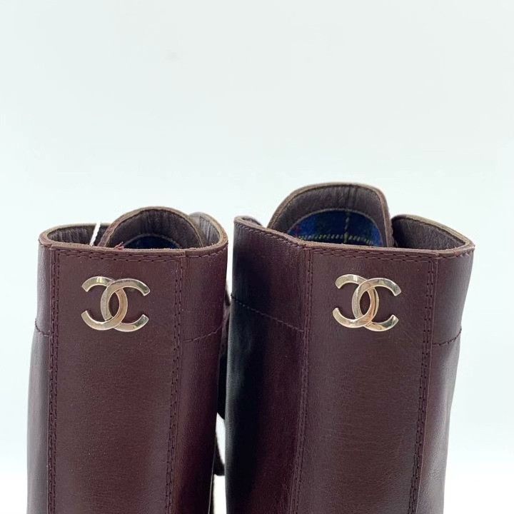 Chanel Chanel Red Leather Ankle Martin Boots Size US 6 / IT 36 - 6 Thumbnail