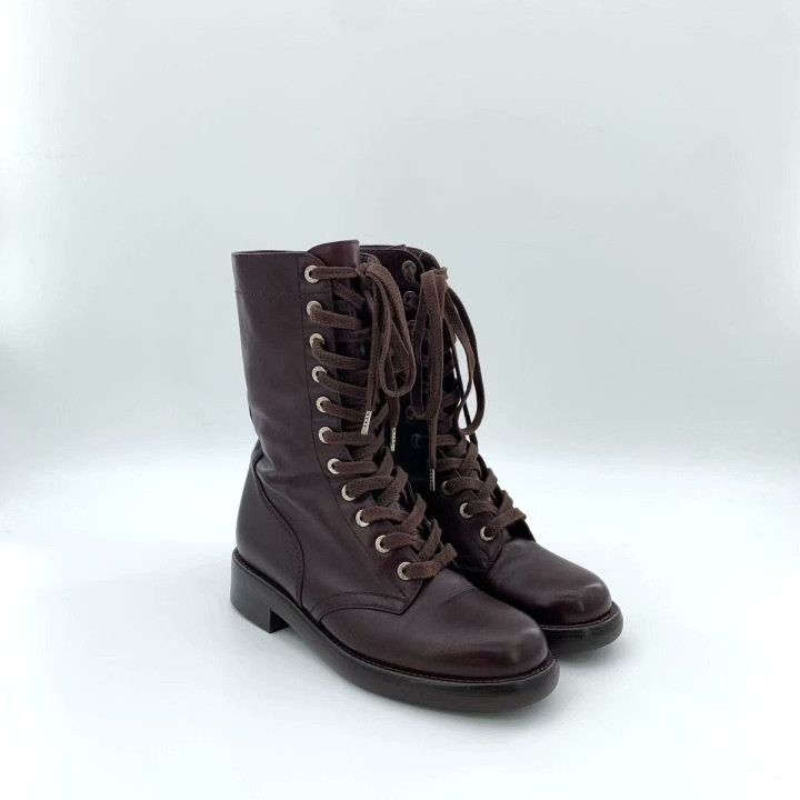 Chanel Chanel Red Leather Ankle Martin Boots Size US 6 / IT 36 - 2 Thumbnail