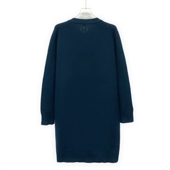 Hermes Hermes Dark Blue Cashmere V-Neck Cardigan Size M / US 6-8 / IT 42-44 - 2 Thumbnail