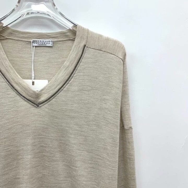Brunello Cucinelli Brunello Cucinelli V-neck Cashmere Sweater Size S / US 4 / IT 40 - 3 Thumbnail