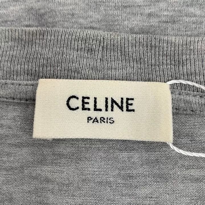 Celine Celine Gray Logo Beaded Cotton Crewneck T-shirt Size S / US 4 / IT 40 - 5 Thumbnail