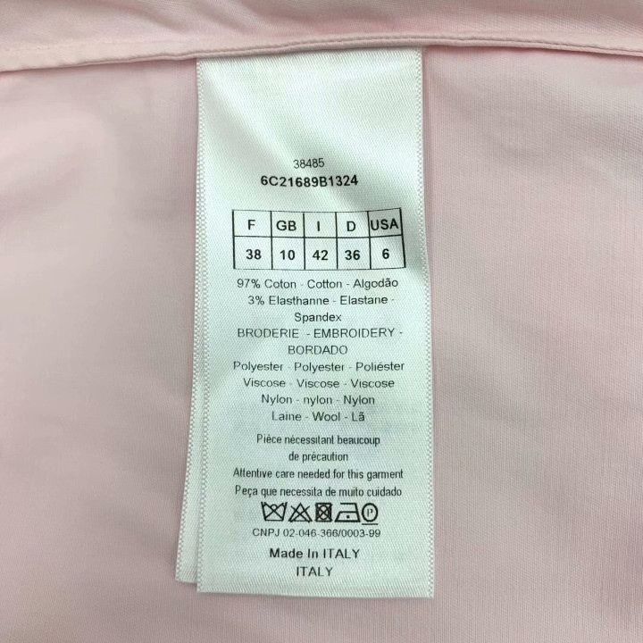 Dior Dior Pink Sequin Embroidered Cotton Dress Size S / US 4 / IT 40 - 6 Thumbnail