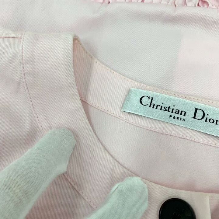 Dior Dior Pink Sequin Embroidered Cotton Dress Size S / US 4 / IT 40 - 8 Thumbnail