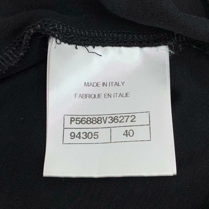 Chanel Chanel Black Trim Woven Cotton T-Shirt Size S / US 4 / IT 40 - 6 Thumbnail