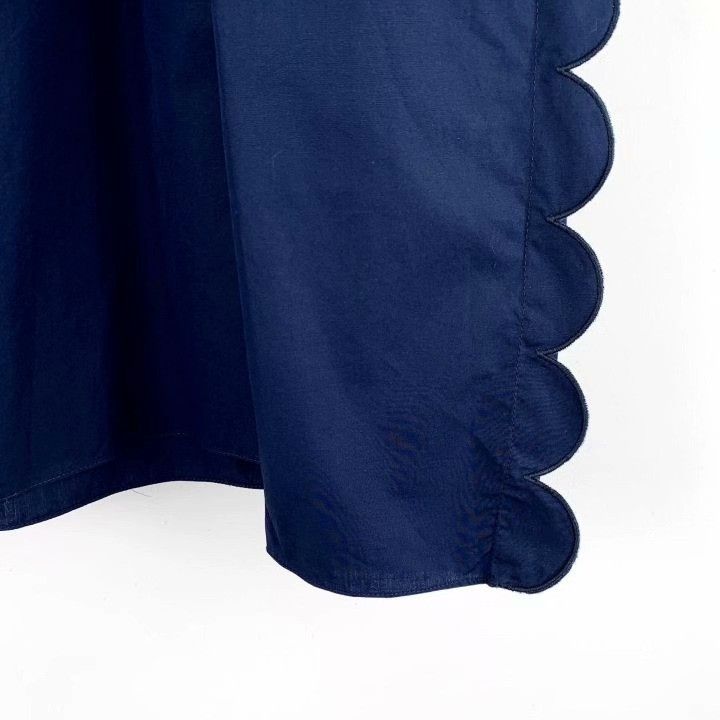 Fendi Fendi Dark Blue Cotton Bow Long-Sleeve Top Size S / US 4 / IT 40 - 4 Thumbnail