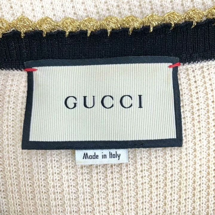 Gucci Gucci Beige Floral Bird Embroidery Knit Sweater Size S / US 4 / IT 40 - 5 Thumbnail
