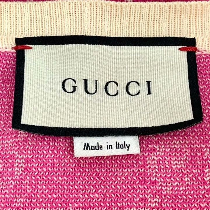 Gucci Gucci Logo Jacquard Cotton Knit Cardigan Size L / US 10 / IT 46 - 5 Thumbnail