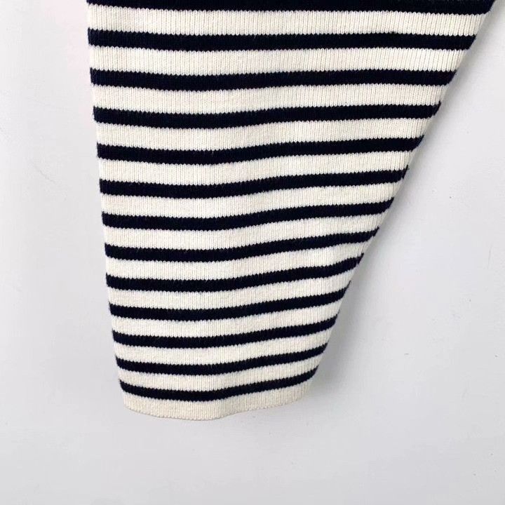 Celine Celine Striped Logo Embroidery Knit Sweater Size L / US 10 / IT 46 - 5 Thumbnail
