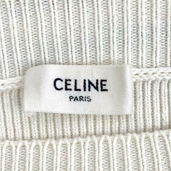 Celine Celine Striped Logo Embroidery Knit Sweater Size L / US 10 / IT 46 - 6 Thumbnail