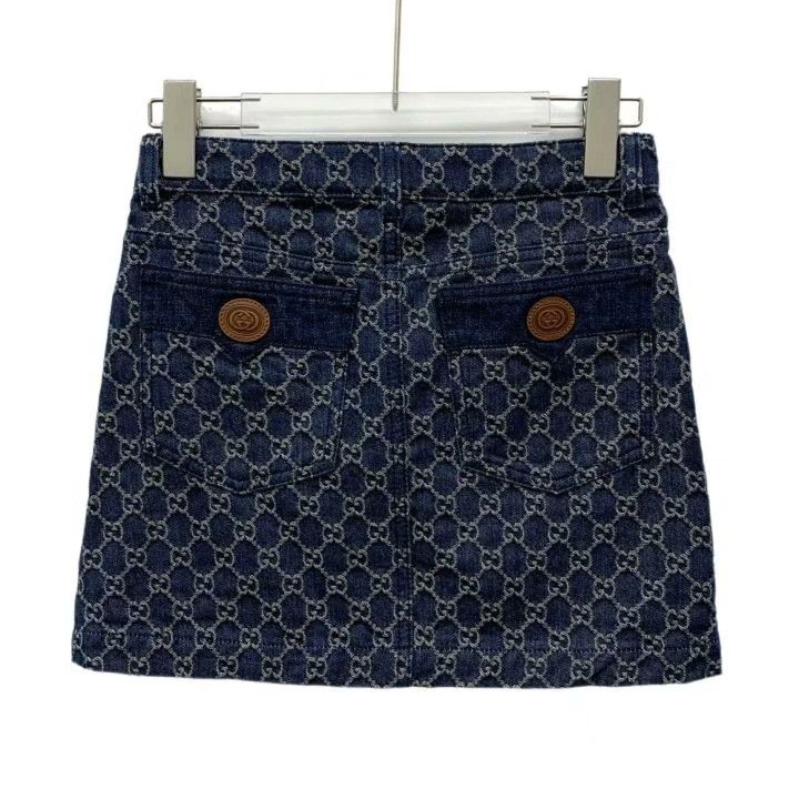Gucci Gucci Logo Jacquard Denim Skirt Size 38" / US 16 / IT 52 - 2 Thumbnail