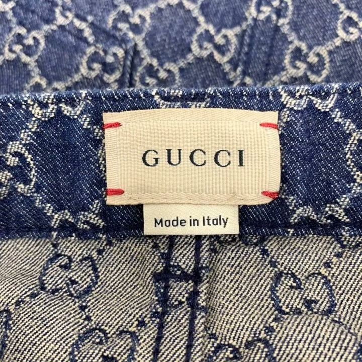 Gucci Gucci Logo Jacquard Denim Skirt Size 38" / US 16 / IT 52 - 5 Thumbnail