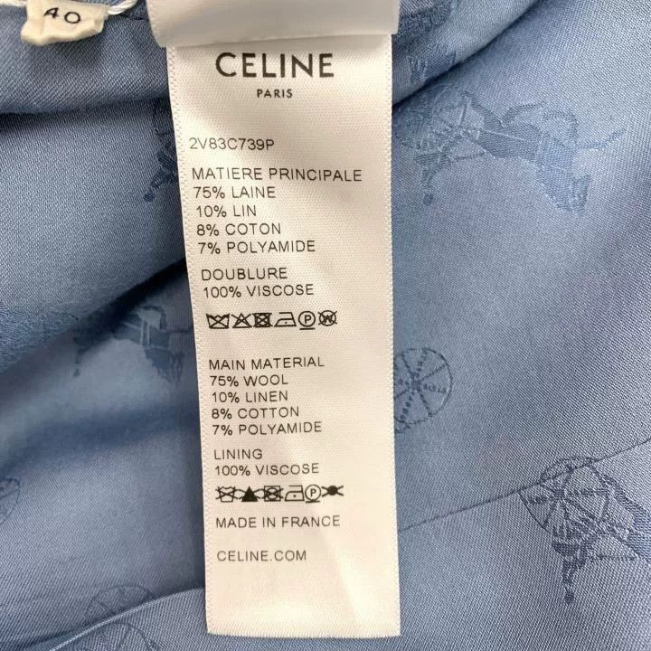 Celine Celine Blue Wool Tweed Jacket Size S / US 4 / IT 40 - 8 Thumbnail