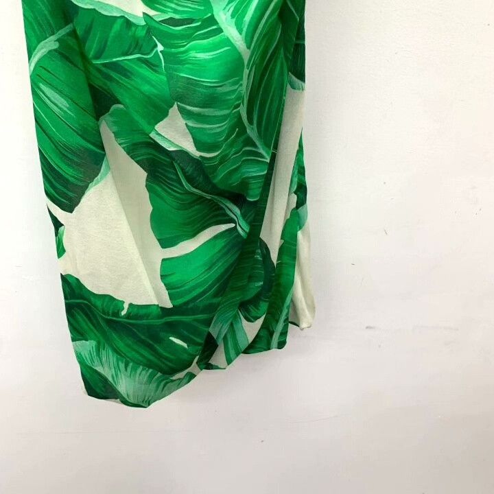 Dolce & Gabbana Dolce Gabbana Green Silk V-neck Dress Size S / US 4 / IT 40 - 5 Thumbnail