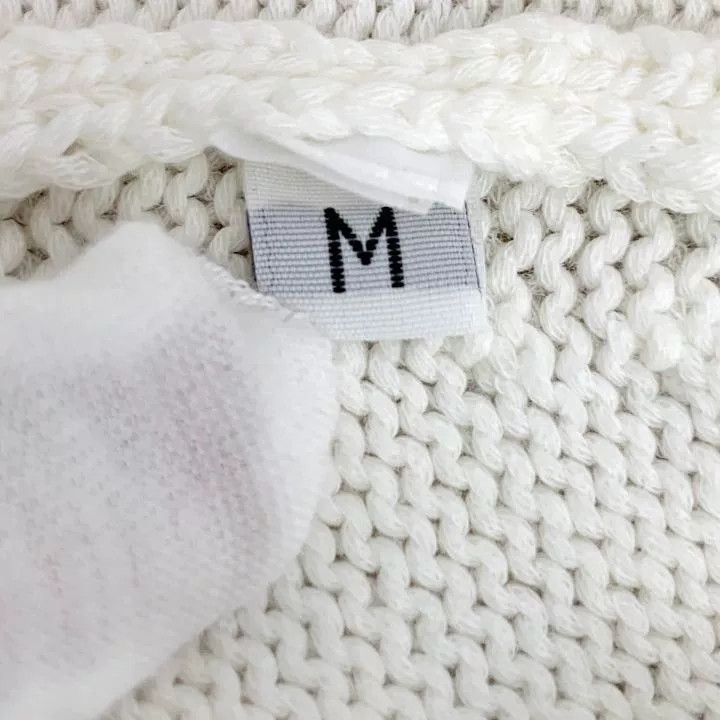 Max Mara Maxmara White Logo Embroidered Cotton Cardigan Size M / US 6-8 / IT 42-44 - 6 Thumbnail