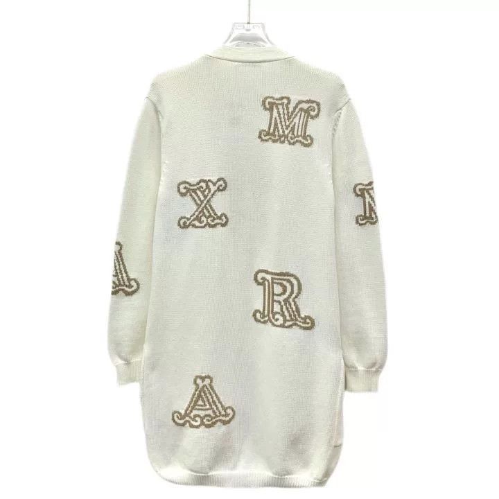 Max Mara Maxmara White Logo Embroidered Cotton Cardigan Size M / US 6-8 / IT 42-44 - 2 Thumbnail