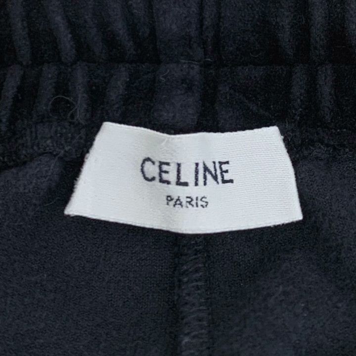 Celine Celine Black Logo Cotton Drawstring Casual Pants Size 34" / US 12 / IT 48 - 5 Thumbnail