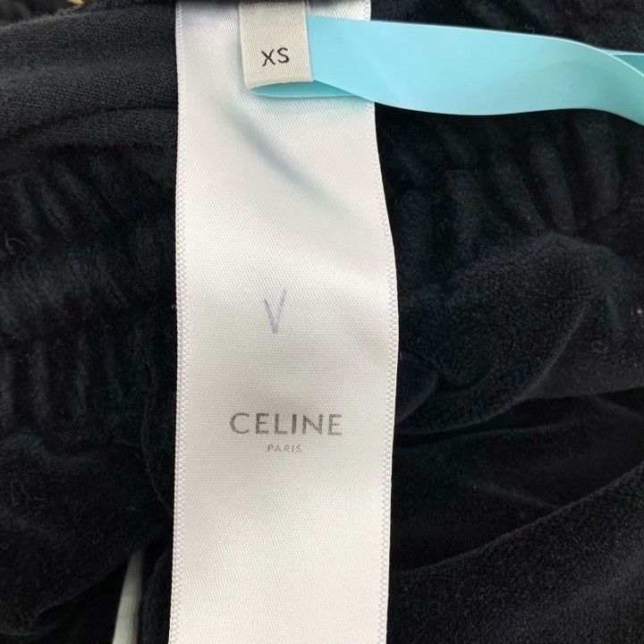 Celine Celine Black Logo Cotton Drawstring Casual Pants Size 34" / US 12 / IT 48 - 6 Thumbnail