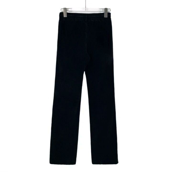 Celine Celine Black Logo Cotton Drawstring Casual Pants Size 34" / US 12 / IT 48 - 2 Thumbnail