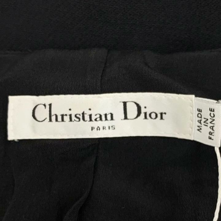 Dior Dior Black Side-Button Cotton Short-Sleeve Dress Size XXS / US 00 / IT 34 - 5 Thumbnail