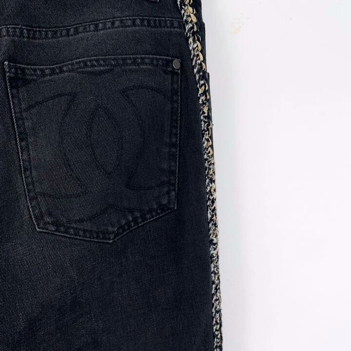 Chanel Chanel Black Tweed Side Denim Pants Size 36" / US 14 / IT 50 - 5 Thumbnail