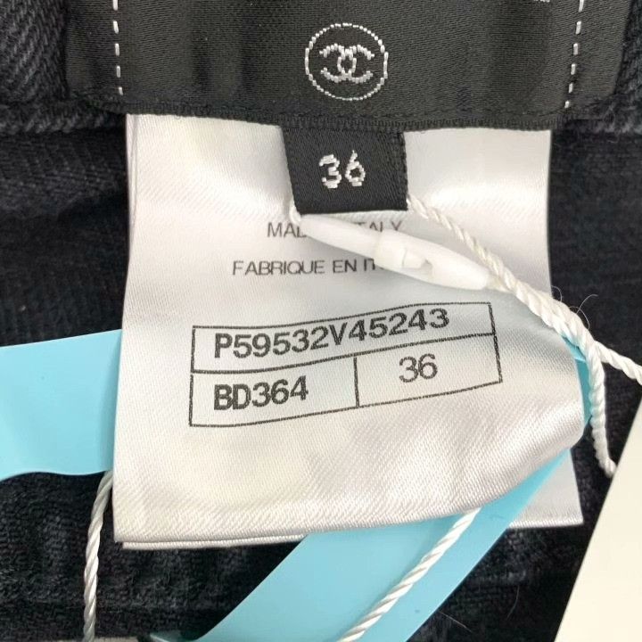 Chanel Chanel Black Tweed Side Denim Pants Size 36" / US 14 / IT 50 - 7 Thumbnail