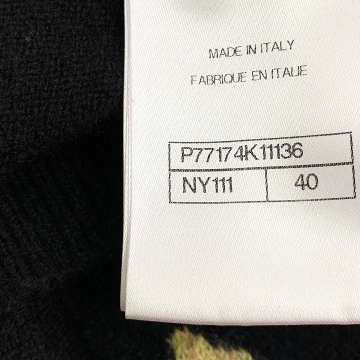 Chanel Chanel Black Floral Print Cashmere Cardigan Size S / US 4 / IT 40 - 7 Thumbnail