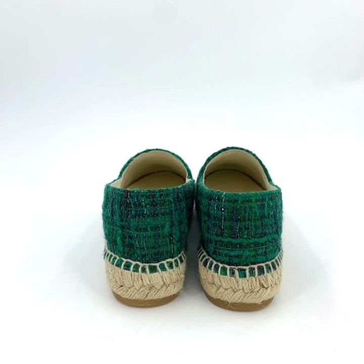 Chanel Chanel Green Double C Tweed Fisherman Shoes Size US 6 / IT 36 - 4 Thumbnail