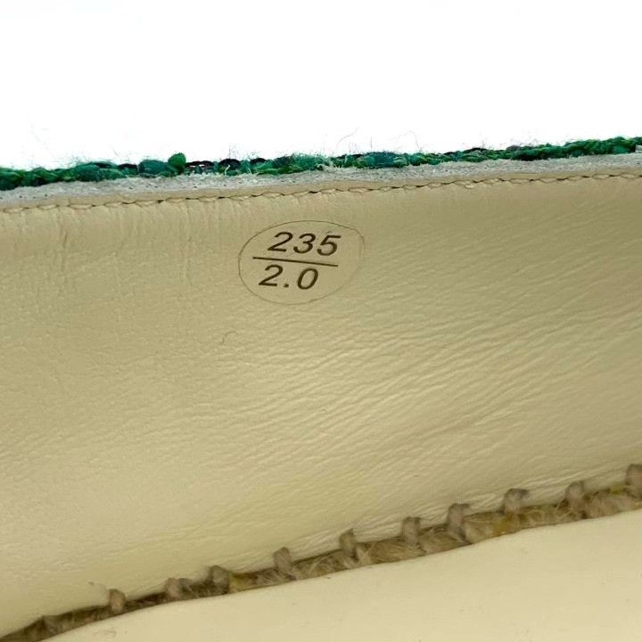 Chanel Chanel Green Double C Tweed Fisherman Shoes Size US 6 / IT 36 - 7 Thumbnail