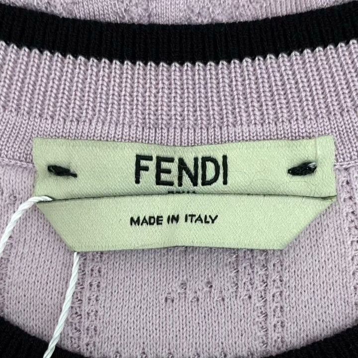 Fendi Fendi Logo Jacquard Crewneck Short-Sleeve Knit Size S / US 4 / IT 40 - 5 Thumbnail
