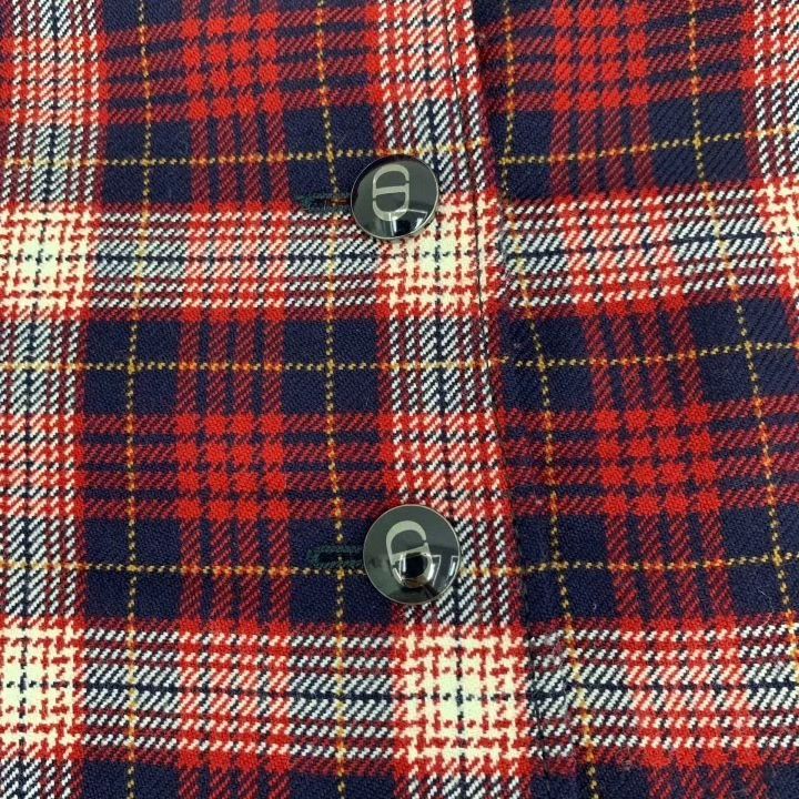Dior Christian Dior Dark Red Plaid Wool Mini Skirt Size 36" / US 14 / IT 50 - 5 Thumbnail