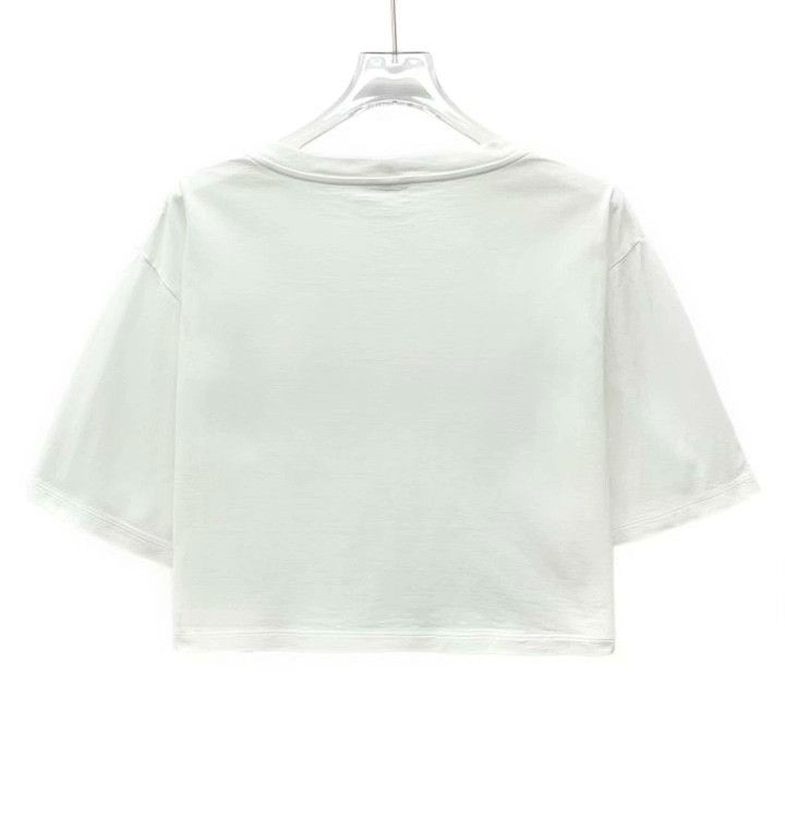 Celine Celine White Letter Print Cotton T-shirt Size M / US 6-8 / IT 42-44 - 2 Thumbnail