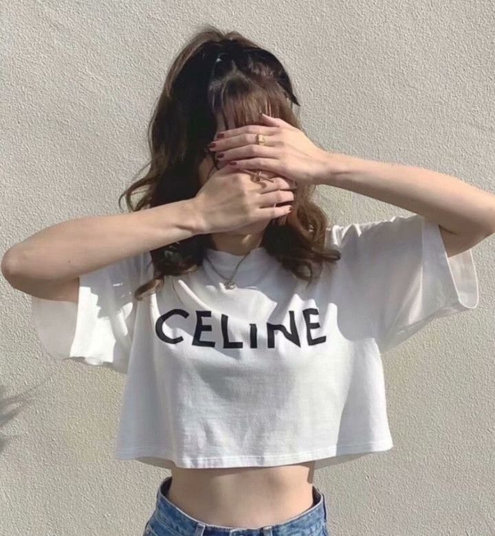 Celine Celine White Letter Print Cotton T-shirt Size M / US 6-8 / IT 42-44 - 9 Thumbnail