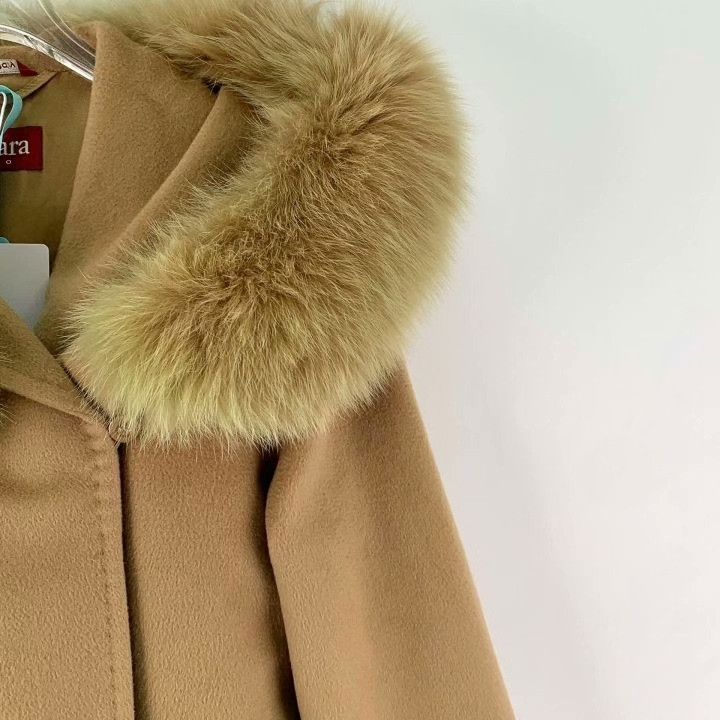 Max Mara MaxMara Brown Wool Hooded Coat Size S / US 4 / IT 40 - 3 Thumbnail