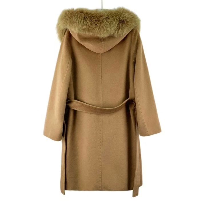 Max Mara MaxMara Brown Wool Hooded Coat Size S / US 4 / IT 40 - 2 Thumbnail