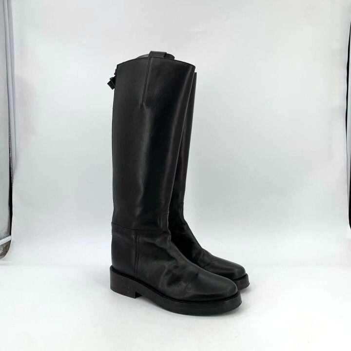 Ann Demeulemeester Ann Demeulemeester Black Leather Mid-Calf Boots Size US 6.5 / IT 36.5 - 2 Thumbnail
