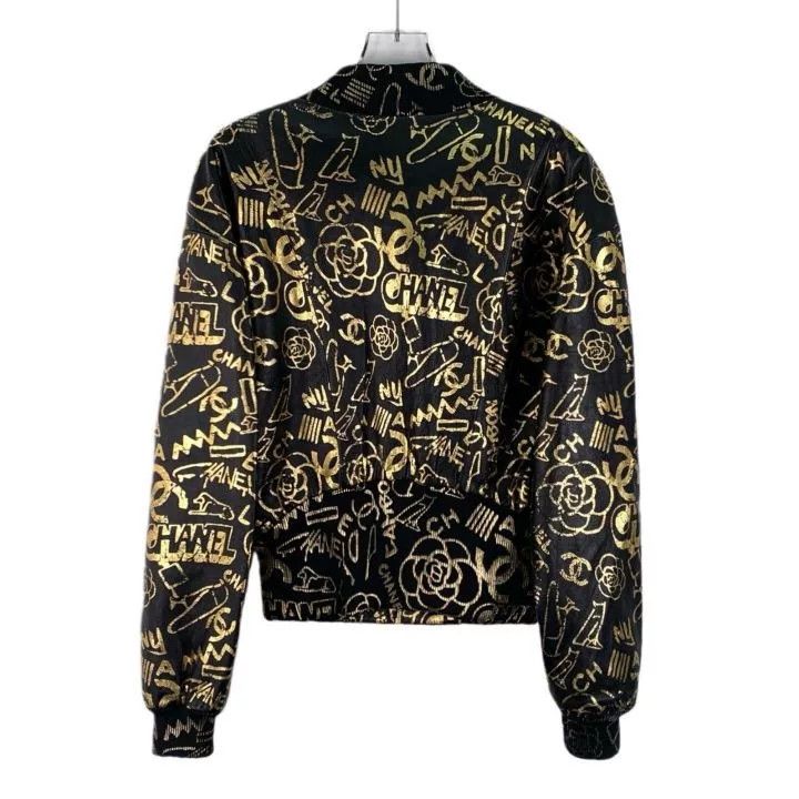 Chanel Chanel Egyptian Series Black Logo Graffiti Leather Jacket Size XS / US 0-2 / IT 36-38 - 2 Thumbnail