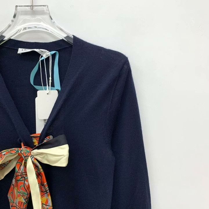 Dior Dior Cashmere V-neck Bow Cardigan Size S / US 4 / IT 40 - 3 Thumbnail