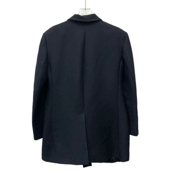 Valentino Valentino Black Silk Lapel Belted Blazer Size M / US 6-8 / IT 42-44 - 2 Thumbnail