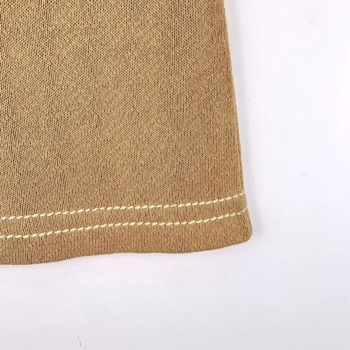 Prada Prada 24 Brown Triangle Logo Cotton Knit Skirt Size 38" / US 16 / IT 52 - 4 Thumbnail