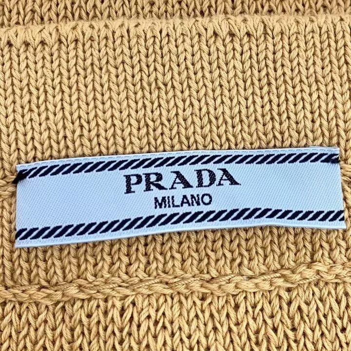 Prada Prada 24 Brown Triangle Logo Cotton Knit Skirt Size 38" / US 16 / IT 52 - 7 Thumbnail
