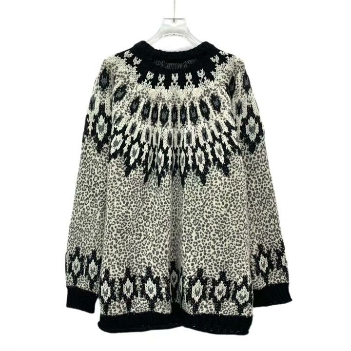 Valentino Valentino Leopard Print Knit Sweater Size S / US 4 / IT 40 - 2 Thumbnail
