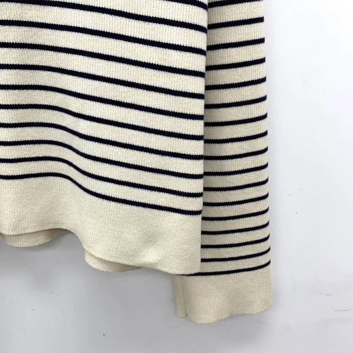 Celine Celine Colorblock Stripe Cotton V-Neck Knit Size S / US 4 / IT 40 - 4 Thumbnail