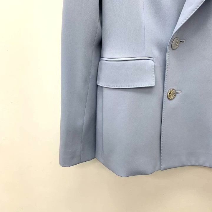 Ralph Lauren Ralph Lauren 24 Blue Wool Double-Breasted Blazer Size XL / US 12-14 / IT 48-50 - 4 Thumbnail