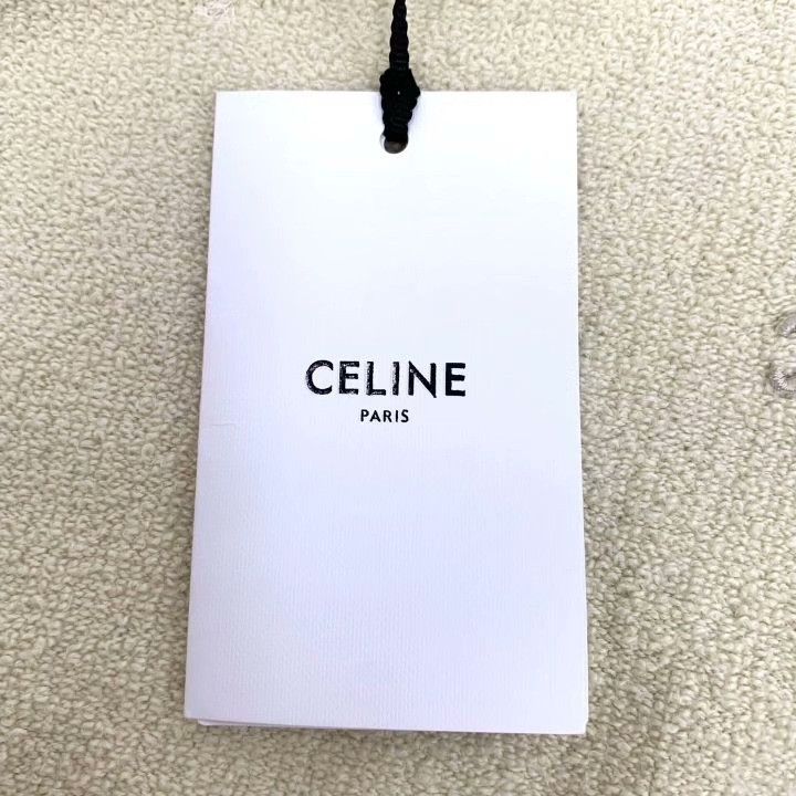 Celine Celine Beige Logo Embroidered Cotton Knit Top Size S / US 4 / IT 40 - 7 Thumbnail