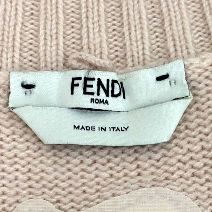 Fendi Fendi Logo-Embroidered Cashmere V-Neck Sweater Size M / US 6-8 / IT 42-44 - 6 Thumbnail